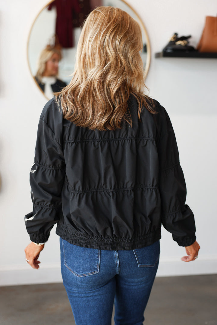 Piping Detail Jacket - Black