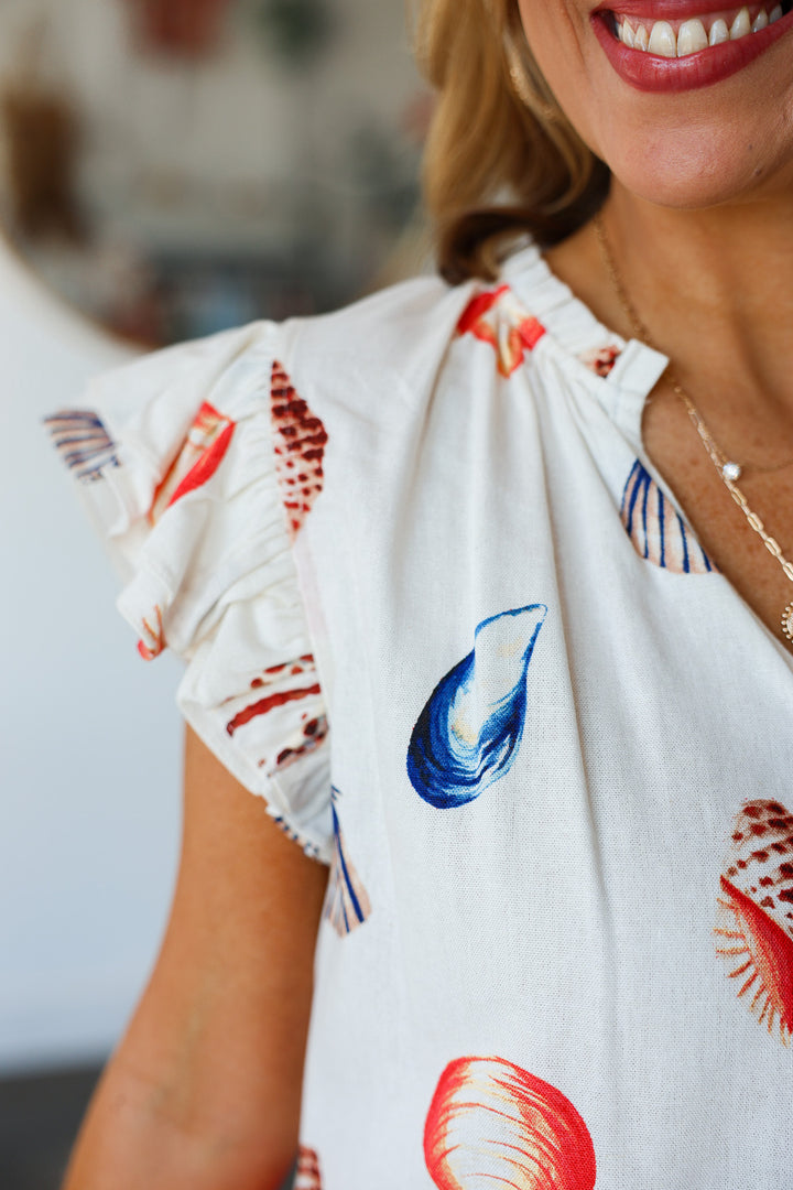 Flutter Sleeve Shell Top