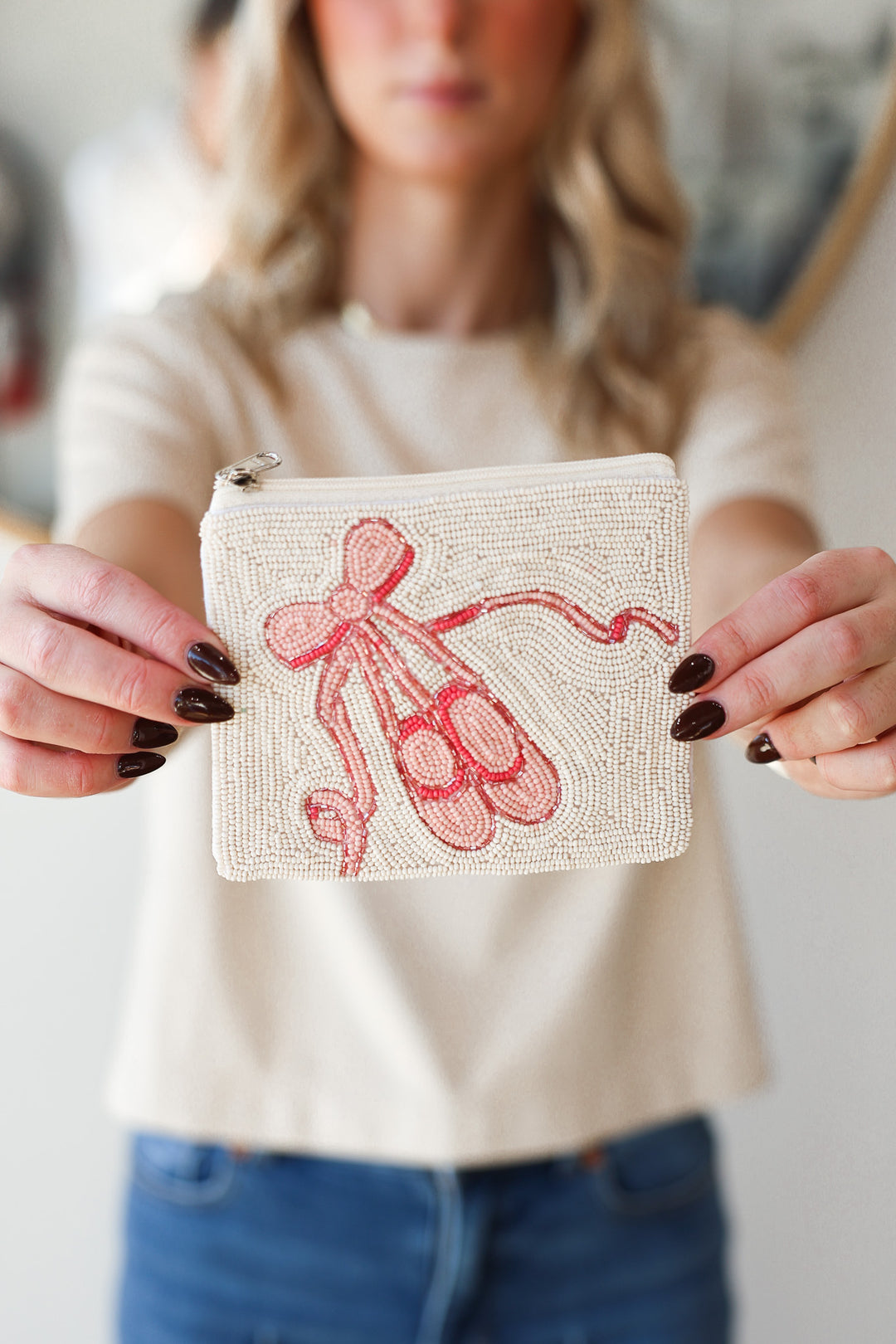 Ballet Beaded Coin Pouch