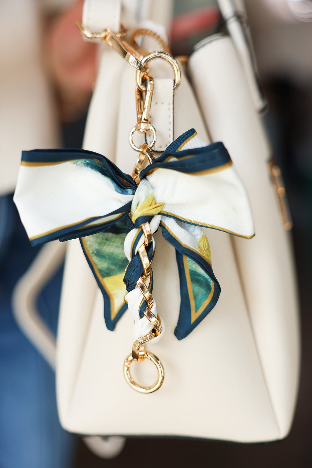 Bow Bag Charm - Navy