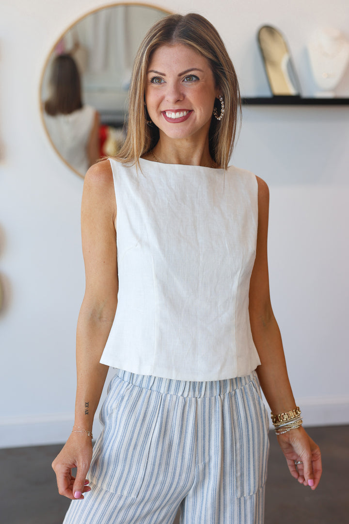 Linen Tank - Off White
