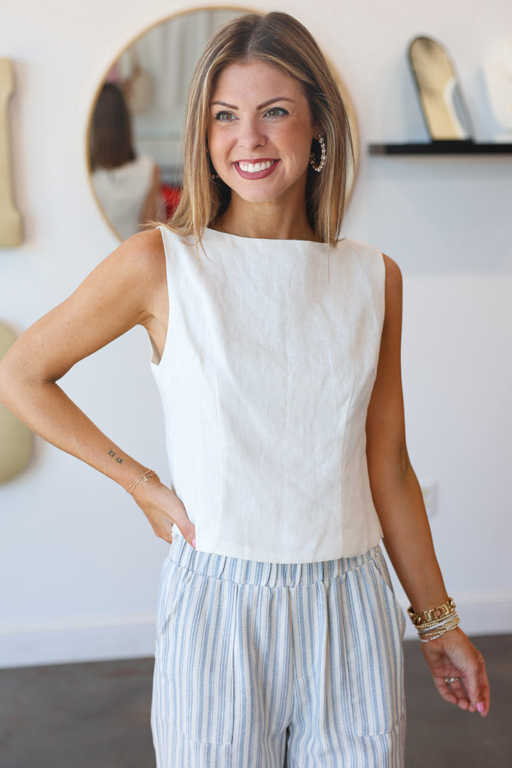 Linen Tank - Off White