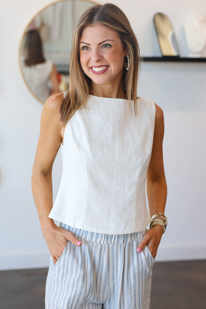 Linen Tank - Off White