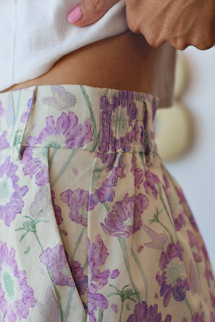 Floral Shorts - Lilac