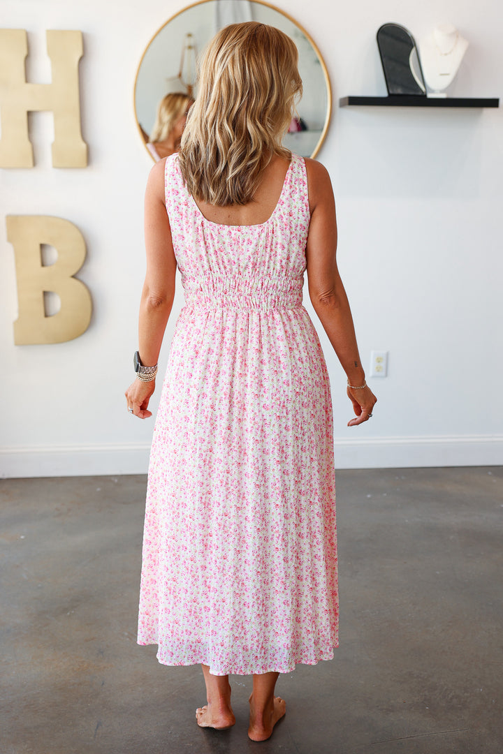Floral Midi Dress - Rose