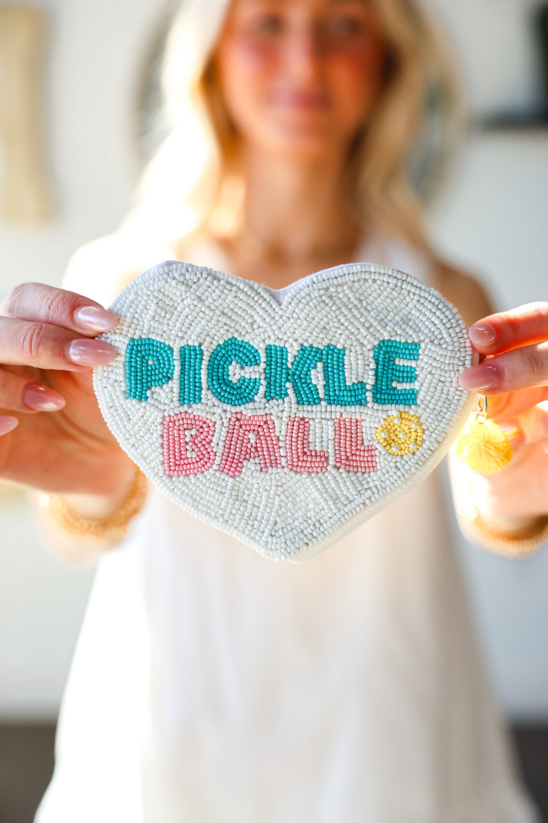 Pickleball Heart Coin Pouch