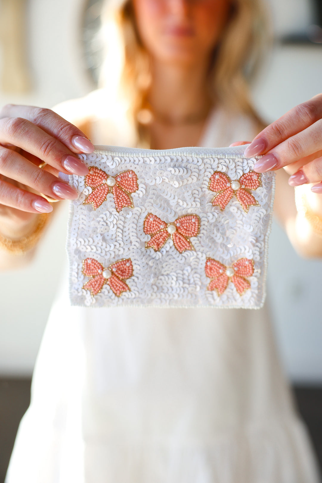 Pink Bow Coin Pouch