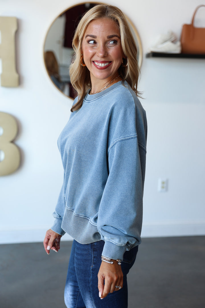 Oversized Sweatshirt - Denim