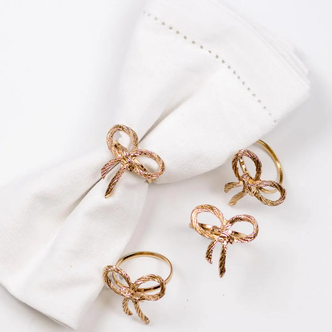 Bow Napkin Rings - Set of 4