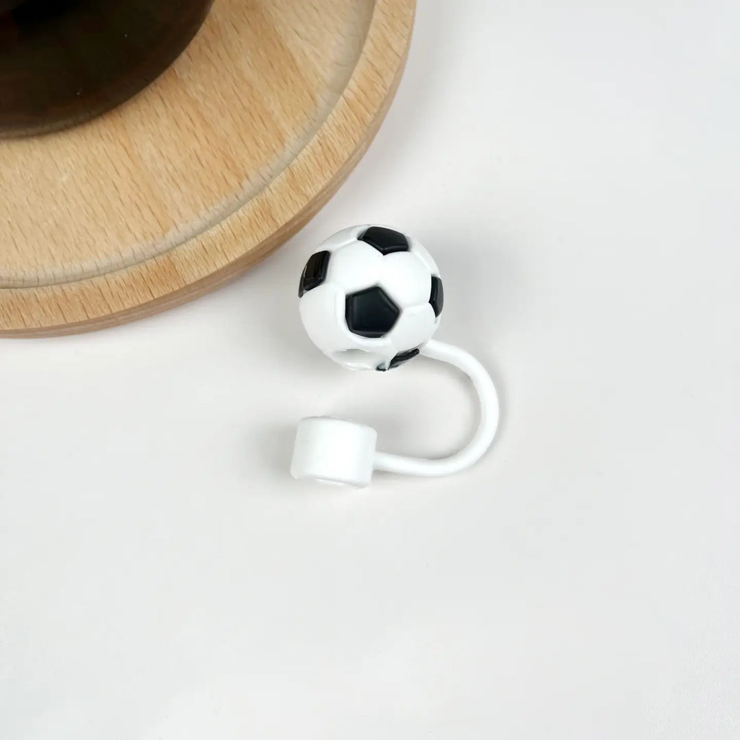 Straw Topper - Soccer Ball