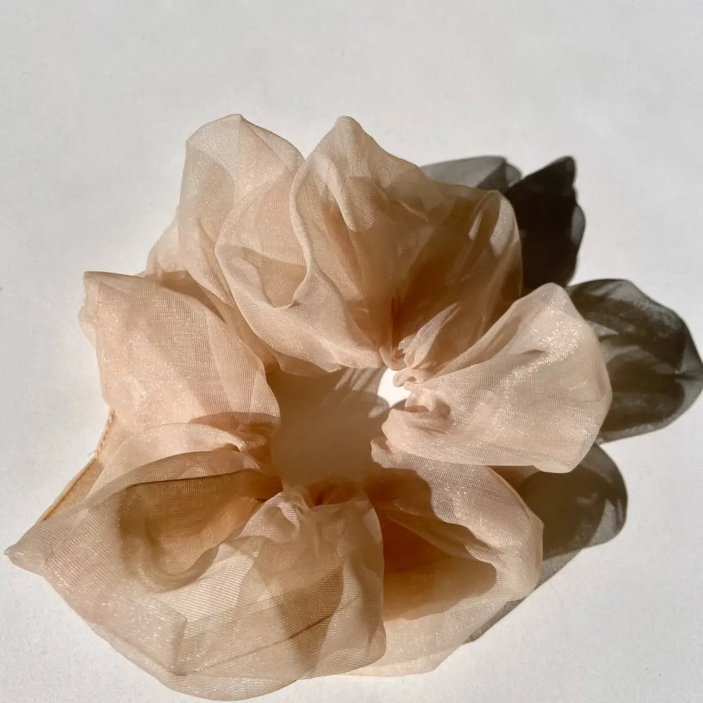 Big Ballet Organza Scrunchie - Champagne