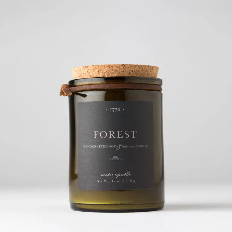 1776 Soy Beeswax Man Candle: Forest