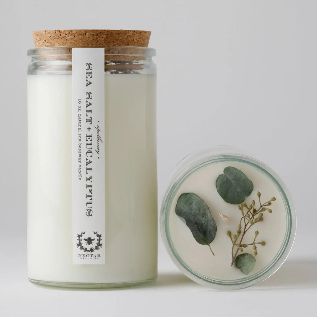 Sea Salt + Eucalyptus : Apothecary Candle (Restoring)