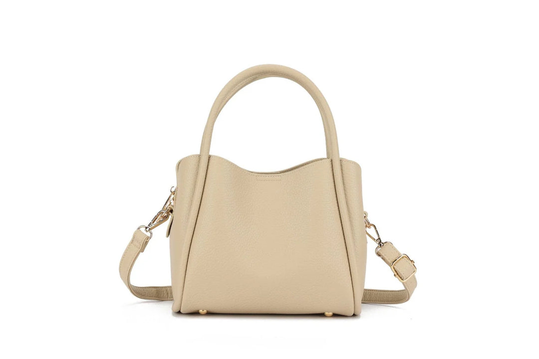 Clara Satchel/Crossbody Bag - Light Beige