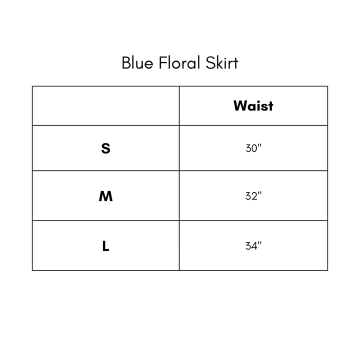 Blue Floral Set - Skirt