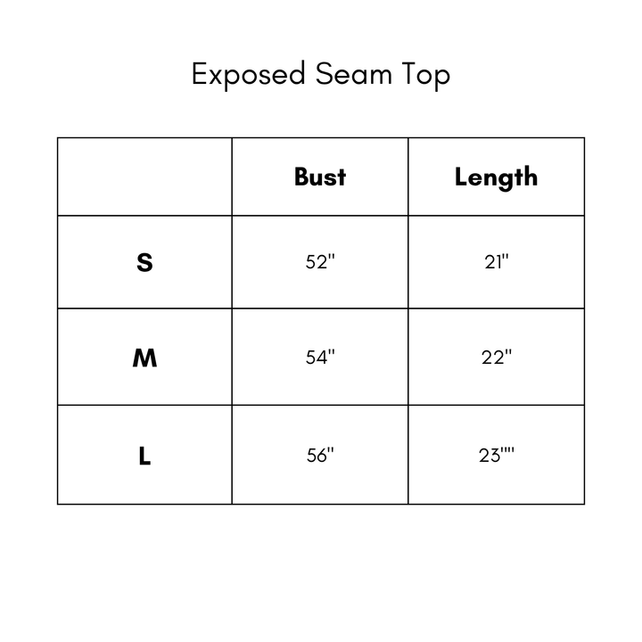 Exposed Seam Top - Burgundy