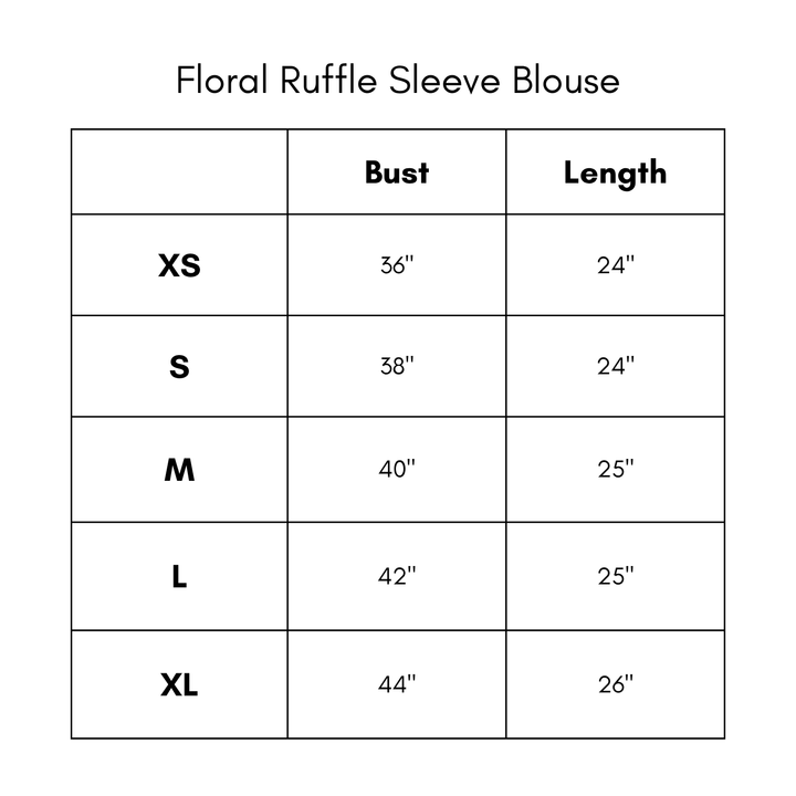 Floral Ruffle Sleeve Blouse