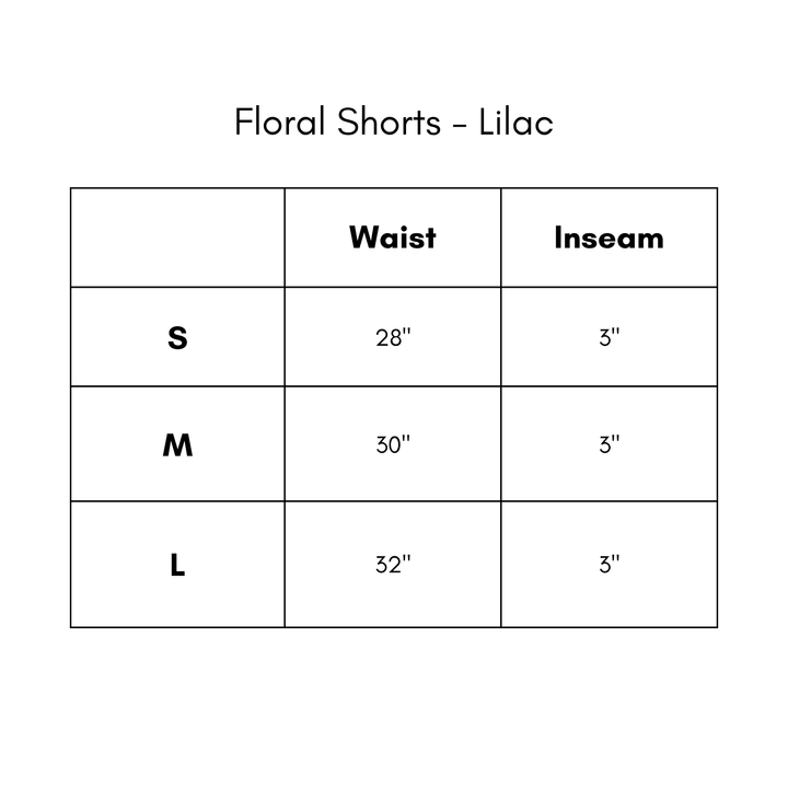 Floral Shorts - Lilac