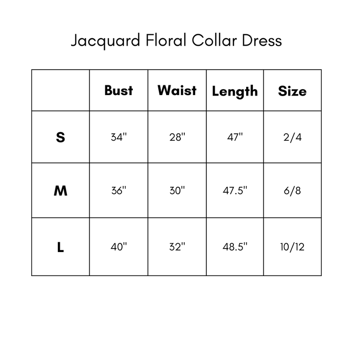 Jacquard Floral Collar Dress - Pink