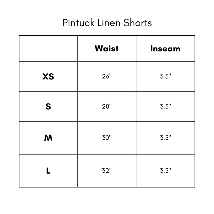 Pintuck Linen Shorts - Off White