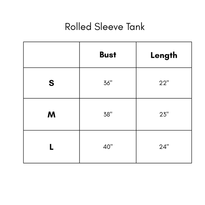 Rolled Sleeve Tank Top - Sienna