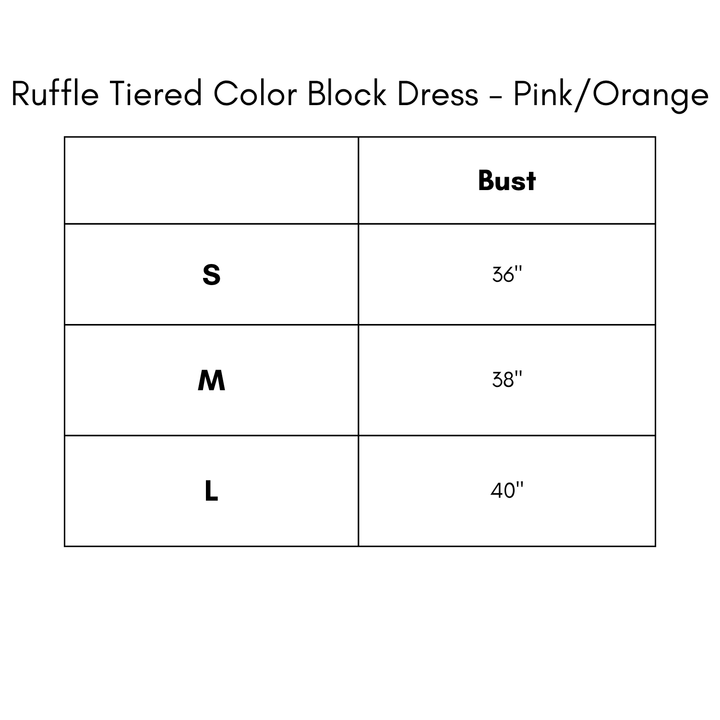 Ruffle Tiered Color Block Dress