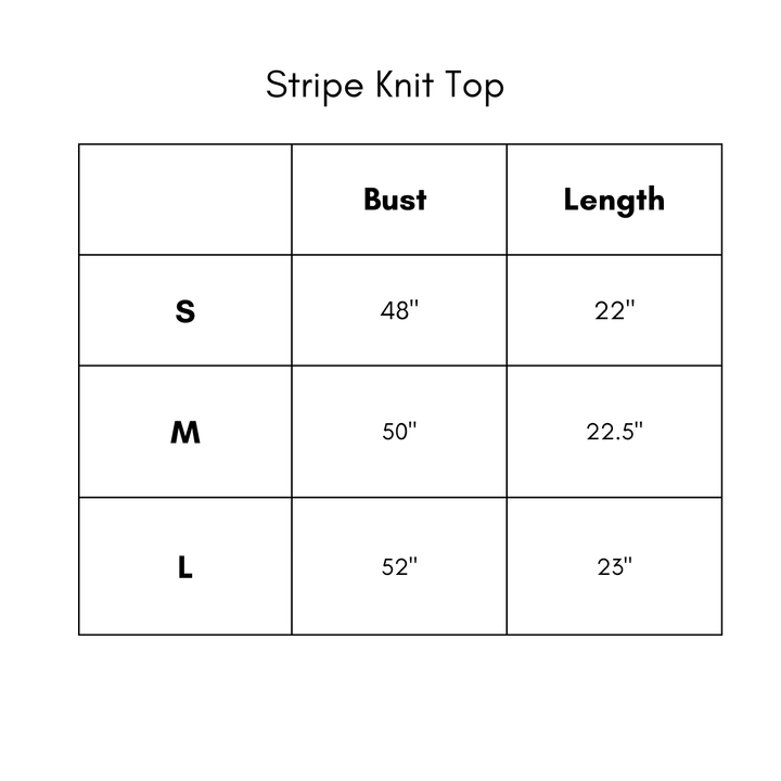 Stripe Knit Top - Wine