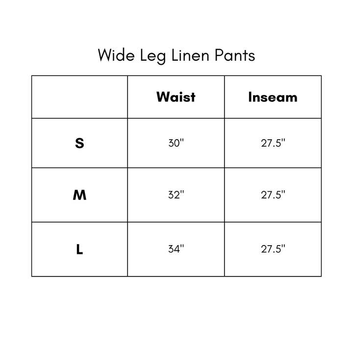 Wide Leg Linen Pants