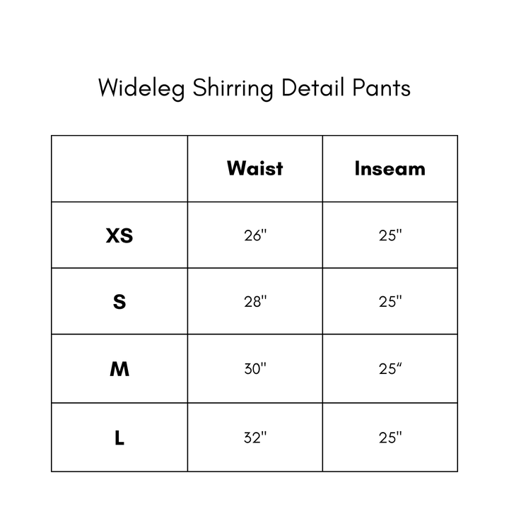 Wide Leg Shirring Detail Pants - Light Sage