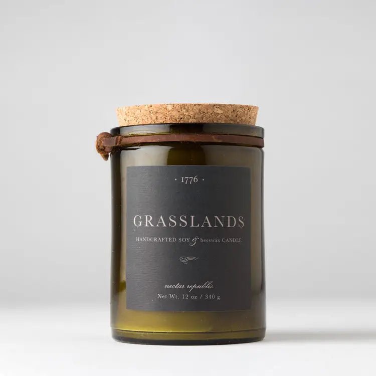 1776 Soy Beeswax Man Candle: Grasslands