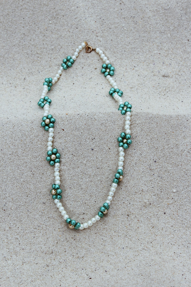 Not I But We Daisy Chain Necklace - Teal