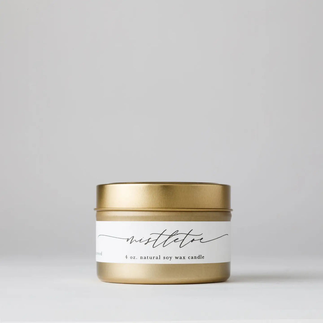 Tin Soy Candle: Mistletoe