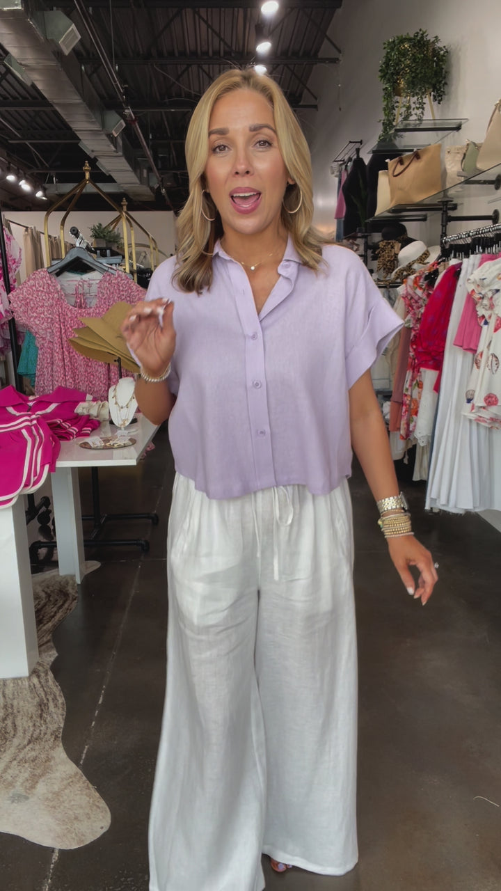 Wide Leg Linen Pants
