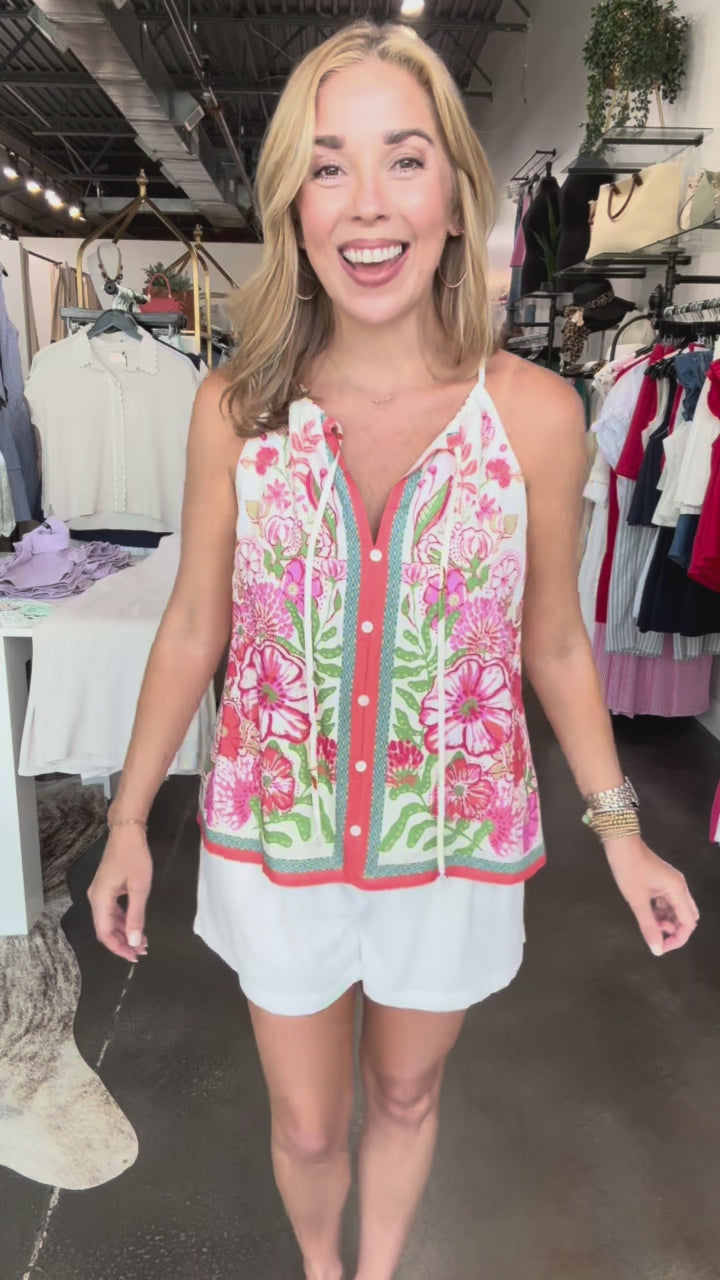 Border Printed Top