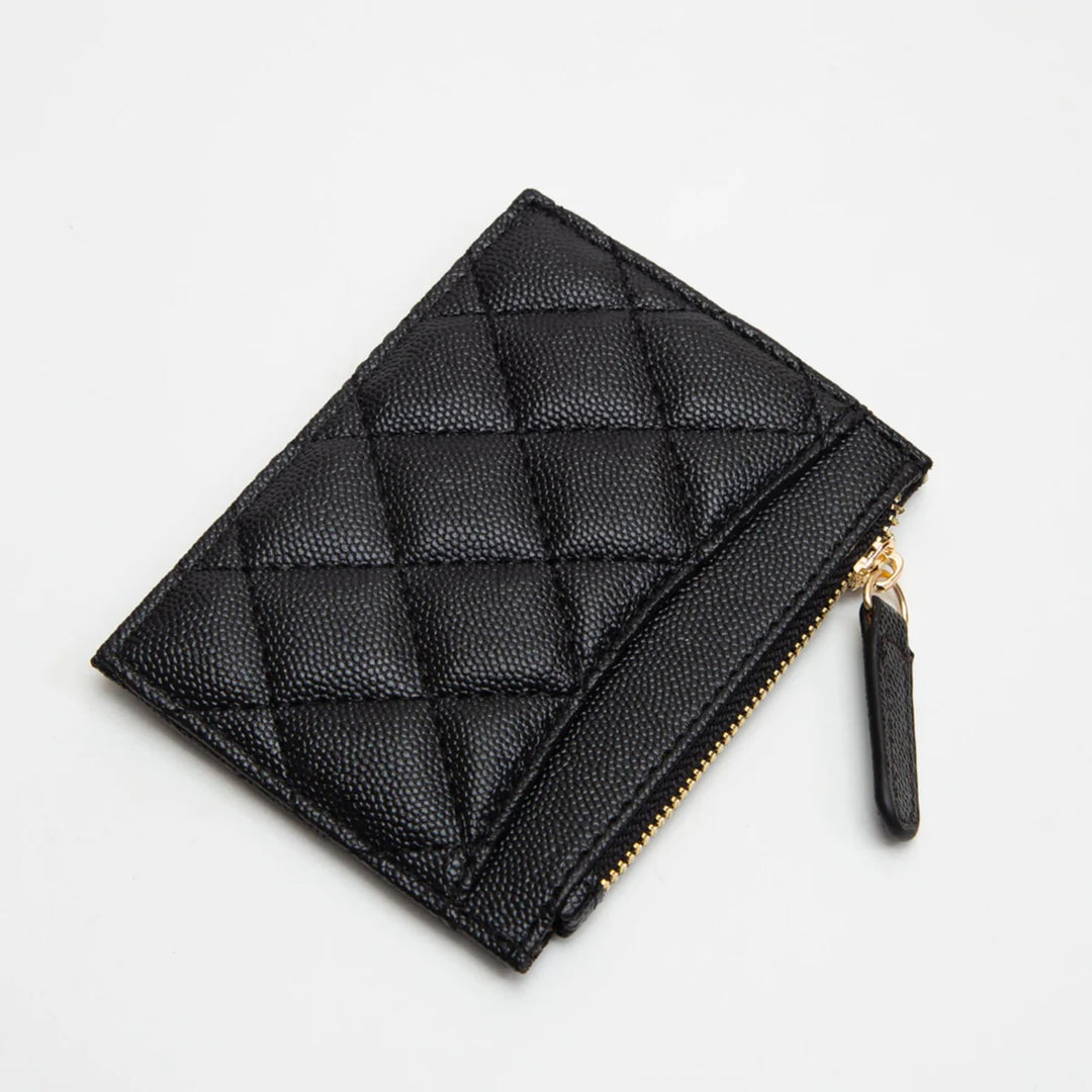 Quilted Cardholder - Black