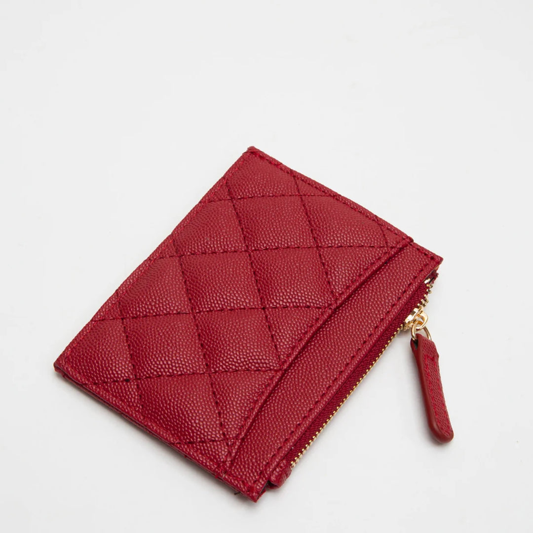 Quilted Cardholder - Red