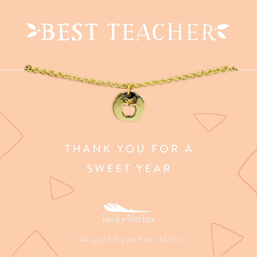 Best Teacher Necklace - Thank You for a Sweet Year