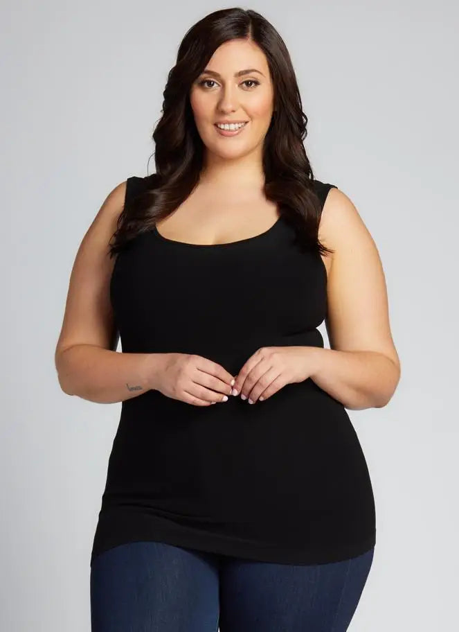 Bamboo Reversible Tank - Plus - Black
