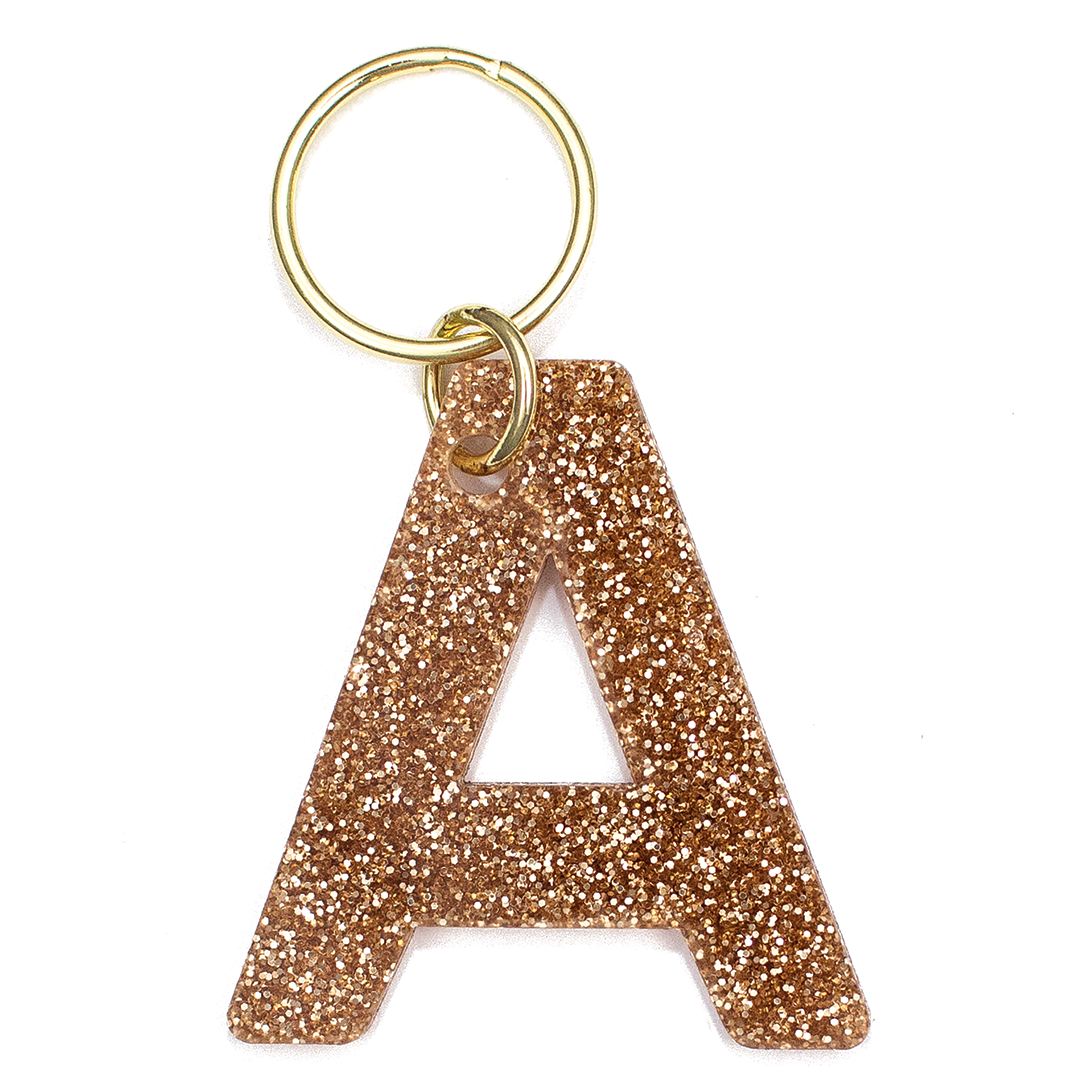 Glitter Keychain - Letter - I