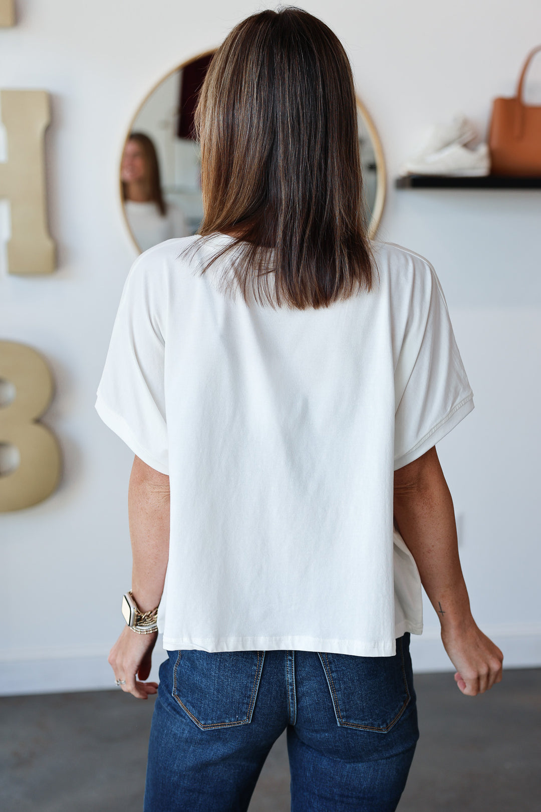 Boat Neck Tee - White