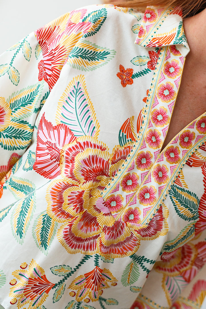 Printed Short Sleeve Top