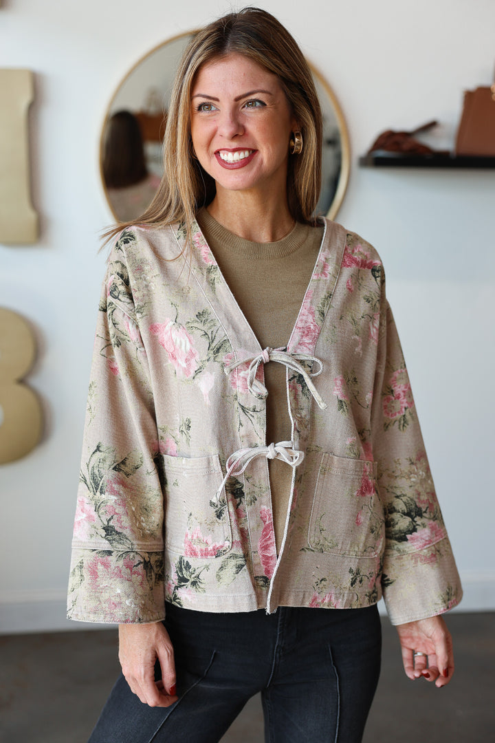 Floral Denim Jacket