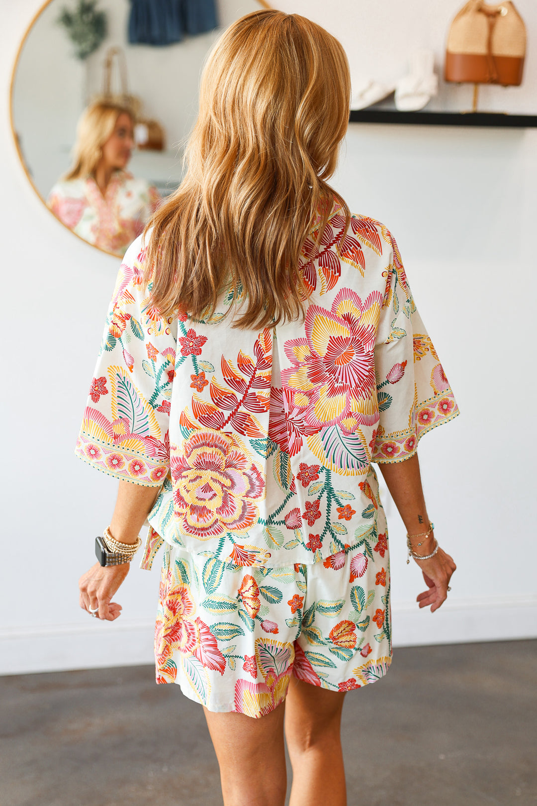 Printed Short Sleeve Top
