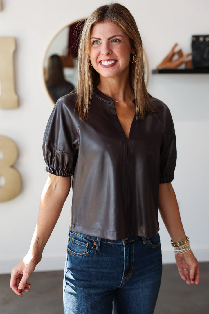 Steve Madden Roxanne Top - Brown