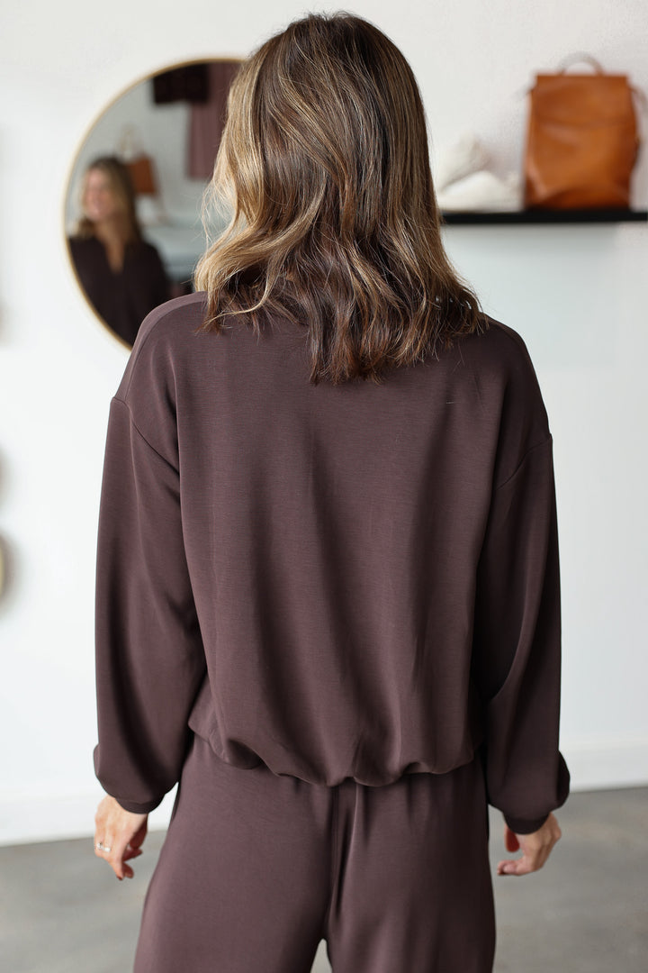 Soft Modal Bomber Jacket - Espresso