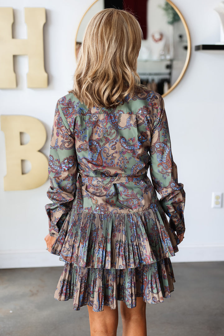 Double Ruffle Dress - Paisley