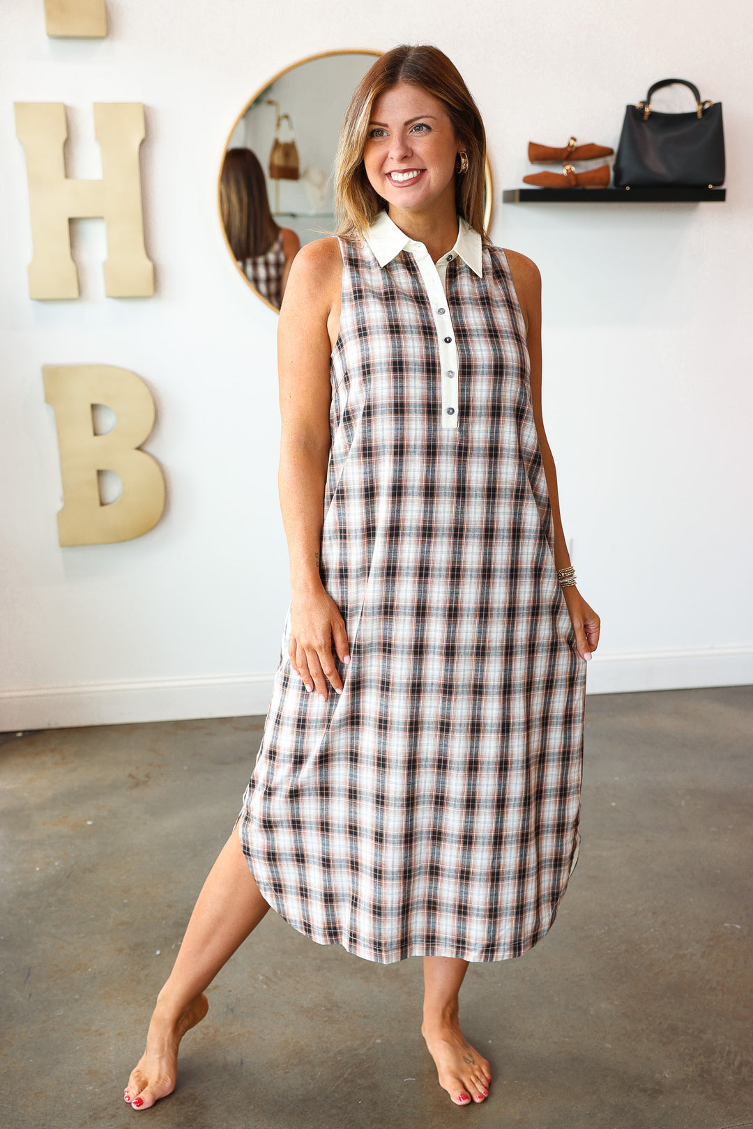 Plaid Maxi Dress