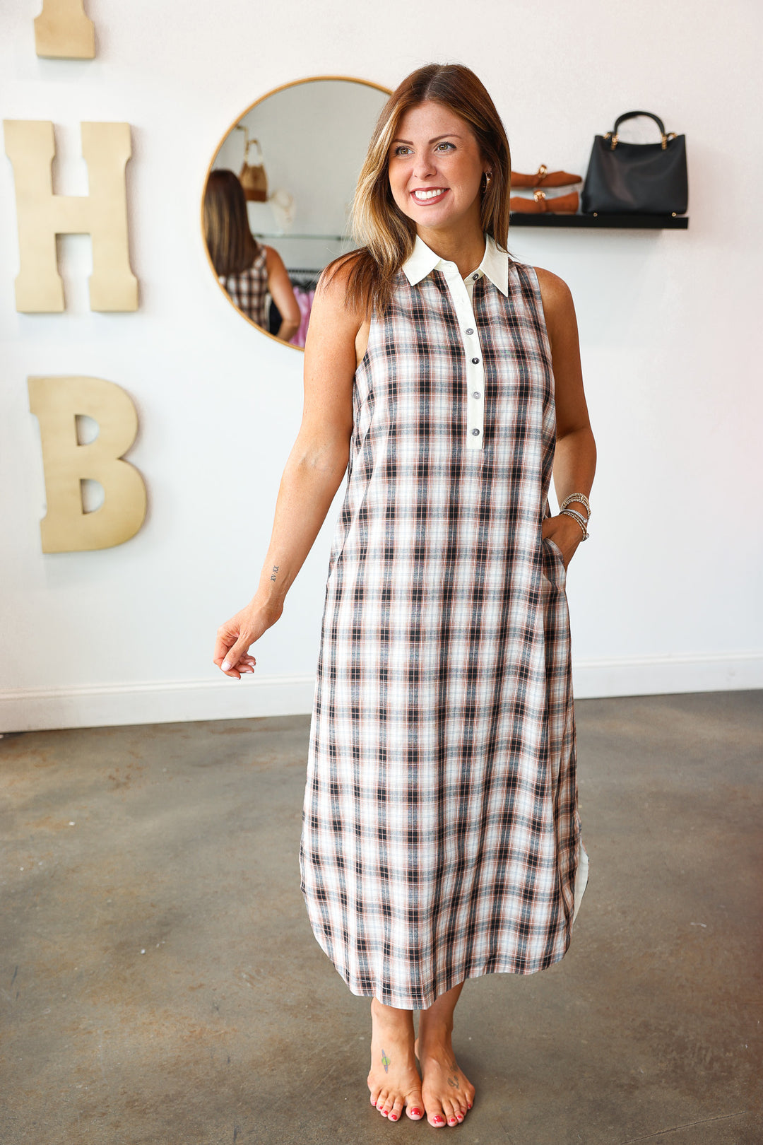 Plaid Maxi Dress