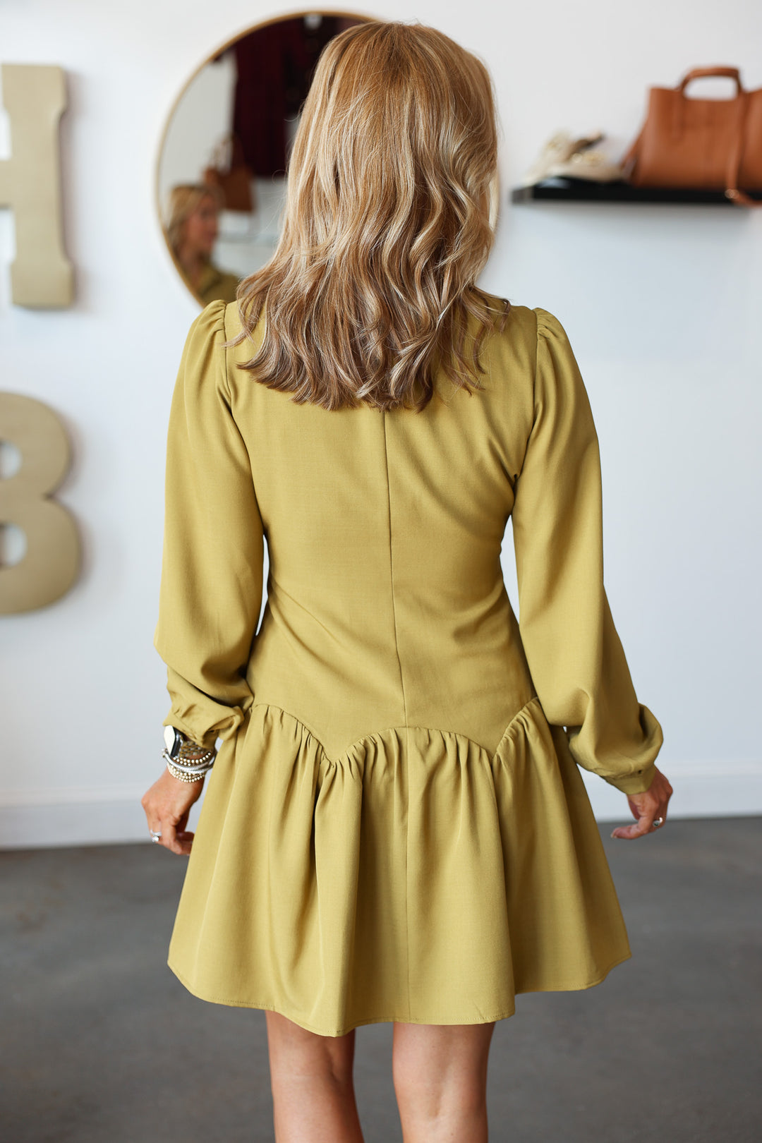 yellow drop waist dress Button Front Drop Waist Dress