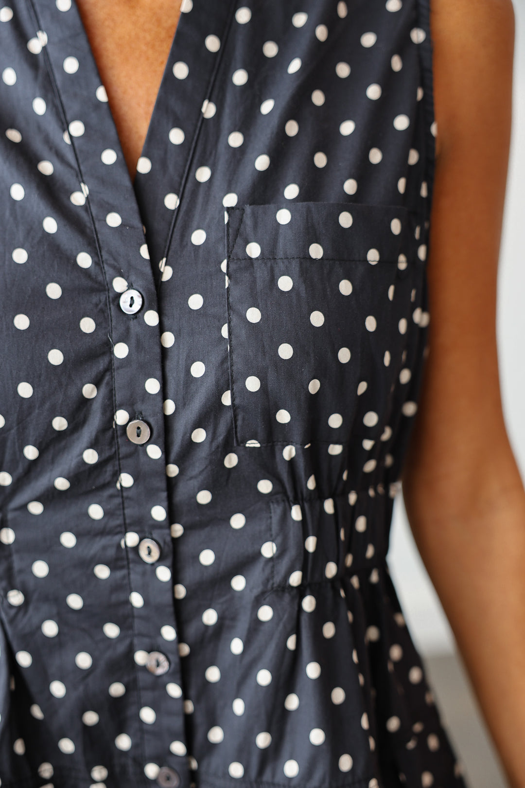 Polka Dot Dress - Black